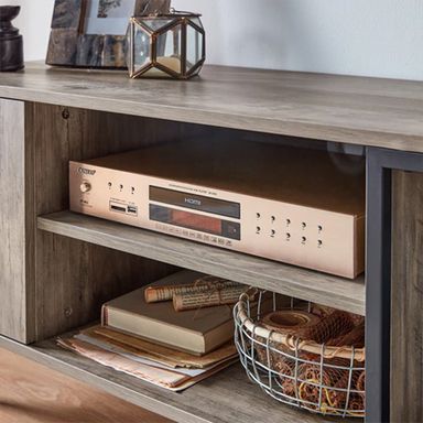 LINSY TV STAND 1 DOOR + 2 SHELVES 