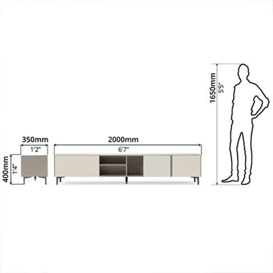 LINSY TV STAND 1 DRAWER + 2 DOOR