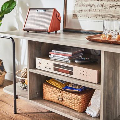 LINSY TV STAND 2 SHELVES 