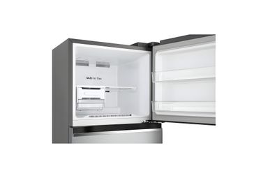 285L Top Freezer Fridge en argent platine3