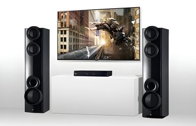 SYSTÈME HOME CINÉMA DOTÉ D’UNE PUISSANCE DE SORTIE DE 1000 W, DE 4.2 CANAUX, D’UN DOUBLE CAISSON DE BASSES, D’UNE ENTRÉE AUXILIAIRE ET DE L’ENREGISTREMENT DIRECT USB