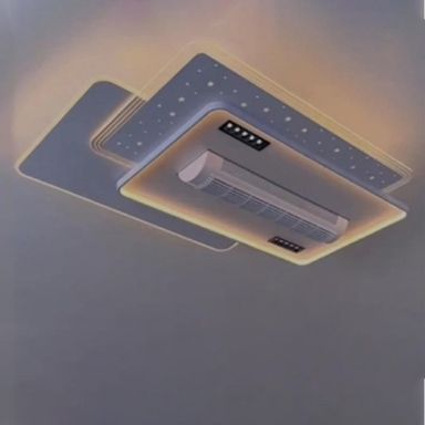 Modern Bladeless LED Ceiling Fan Light – Decorative Smart Wind Lamp for Bedroom & Living Room