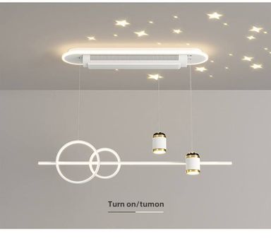 Modern Bladeless LED Ceiling Fan Light – Decorative Smart Wind Lamp for Bedroom & Living Room