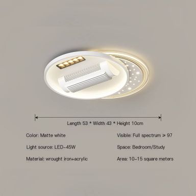 Modern Bladeless LED Ceiling Fan Light – Decorative Smart Wind Lamp for Bedroom & Living Room