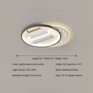 Modern Bladeless LED Ceiling Fan Light – Decorative Smart Wind Lamp for Bedroom & Living Room