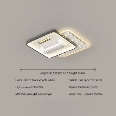 Modern Bladeless LED Ceiling Fan Light – Decorative Smart Wind Lamp for Bedroom & Living Room