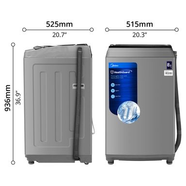 MIDEA WASHING MACHINE INVERTER TOP LOADING 8.5KG 