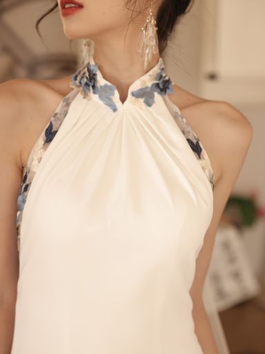 The Porcelain in Satin with Cape #2