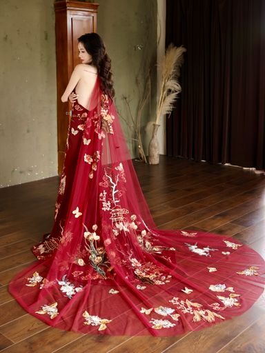 Folklore Cheongsam in Burgundy 