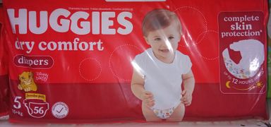 Huggies  Dry Nappies  N3 6-10kg 58’S