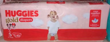 Huggies  Gold Nappies N5 15kg+42'S