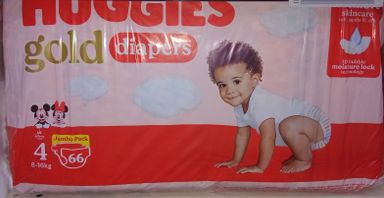 Huggies  Gold Nappies N4 8-14kg 66’S