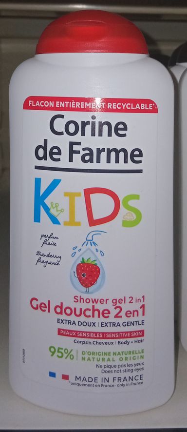 Corine De Farme Gel Douche Fraise 2 en 1. 30ml