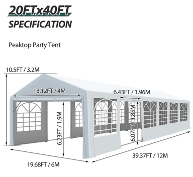 Wedding Tent 20Ftx40Ft