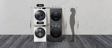  LG WashTower™ 13/10 kg avec Centre Control™ – Couleur Acier Noir
