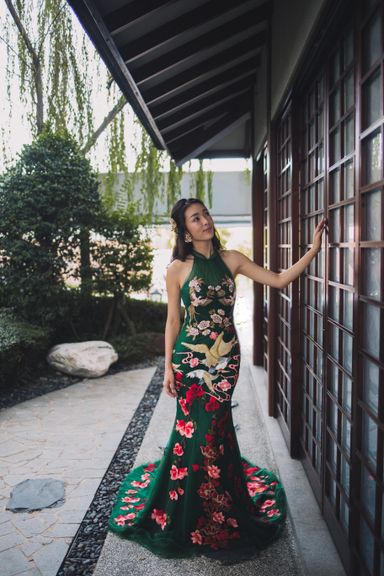 Folklore Cheongsam in Emerald 