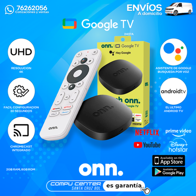 WATCH ONN / GOOGLE TV / ANDROID TV / RESOLUCION 4K-UHD