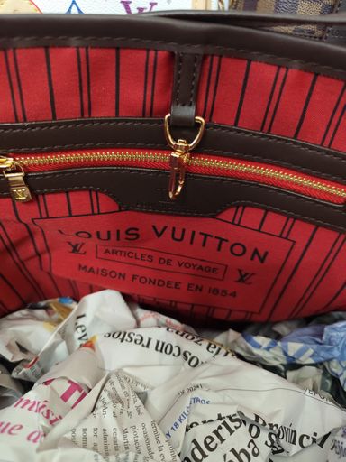 Bolsos LV ,neverfull cuadritos marrón 