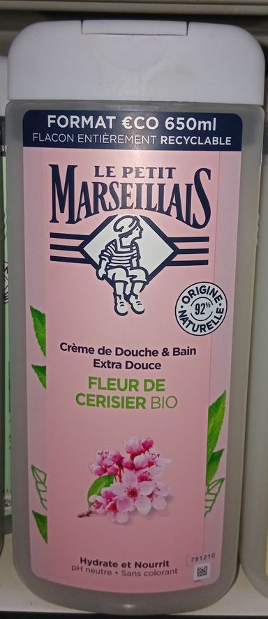 Le petit Mars. Bain/Douche Cr. Fl.Cerisier Bio 650ml