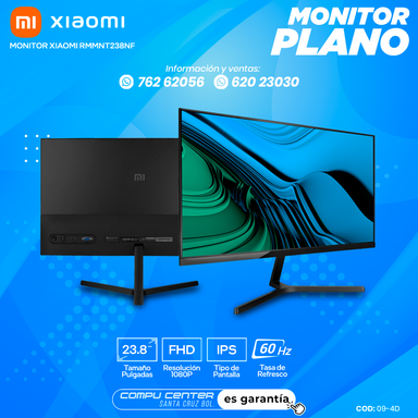 XIAOMI RMMNT238NF / 23.8¨ FHD / MONITOR PLANO / PANEL IPS / FRECUENCIA 60HZ