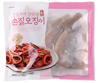 손질 국산 오징어(뼈/내장 제거) Cleaned Squid 800g