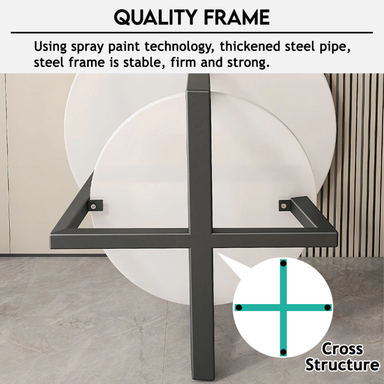 MARBLE GOLD TABLE SERIES - ROUND 50CM 