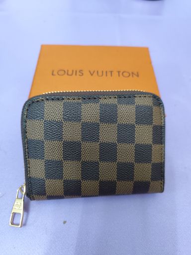 Cartera LV pequeña, cuadritos marrón 