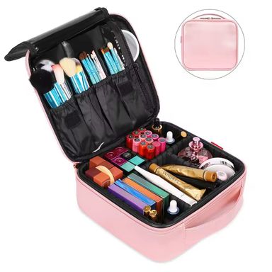 Accept Custom Logo Large Capacity Beauty Pu Cute Makeup Case Makeup Bag Travel Case Cosmetic Bag for Women
