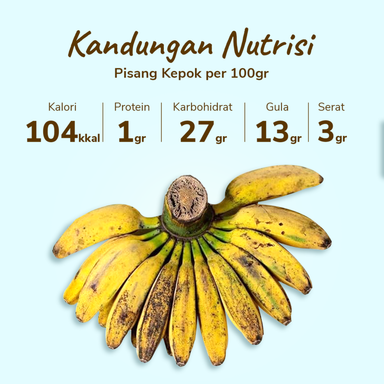Pisang Kepok Kuning pack 450-600 gram