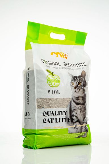 Mi Pets Benotine White Cat Litter Green Apple 10L