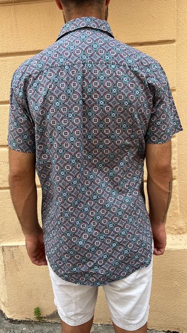 Retro Geometric Print Shirt