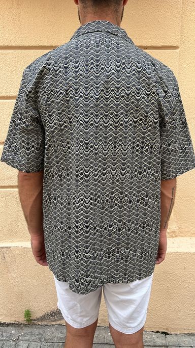 Japanese Wave Print Shirt