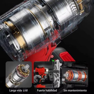 21V Electric Brushless Impact Wrench Cordless 1/2 Drive Multifunctional Wrench Screwdriver Electric Drill Rechargeable