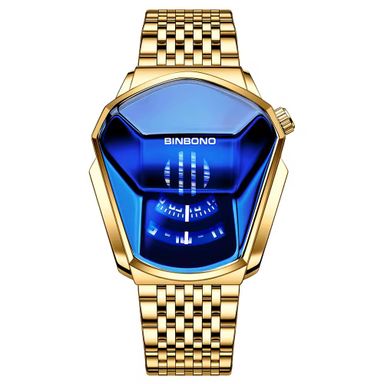 BINBOND 01 Fashion Personality Men's Watch Trend Arge-cap Watch Style Locomotive Concept Watch Male Bully, Black Techn