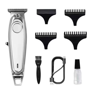 Retro Style USB Metal Electric Clippers For Man Carving Hair Trimmer With Plastic Handle For Salon Use
