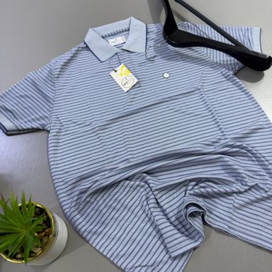 HEEBEE HORIZONTAL STRIPPED POLO SHIRT - BLUE 01