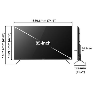 SKYWORTH UHD 4K smart wifi Google TV 85inch