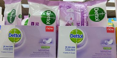 Dettol Hygiene Sensitive P/Care Wipes 10