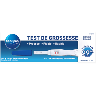 Steripan Test De Grossesse Précoce - Fiable - Rapide - Fiable à + de 99%