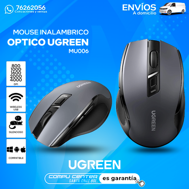 UGREEN MU006 / MOUSE INALAMBRICO / WIRELESS / 4000 DPI / SILENCIOSO