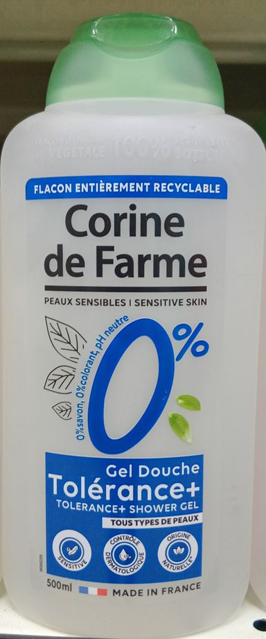 Corine De Farme Douche Gel Tolerance 0% 500ml