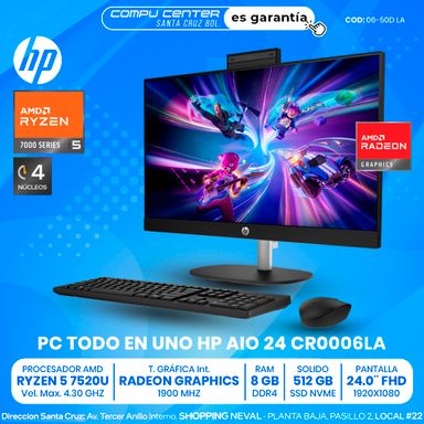 HP ALL IN ONE 24 CR0006LA RYZEN 5 SERIE 7000