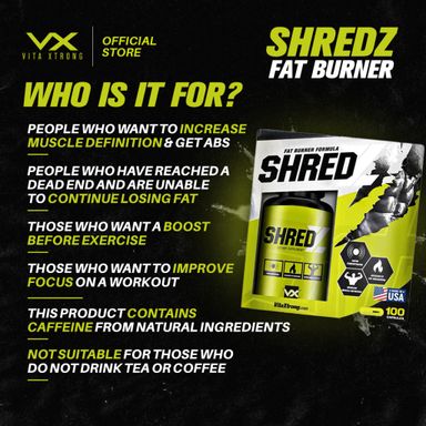 Vitaxtrong Shredz (100 capsules) | Energy Boost, Fat Burner [VX]