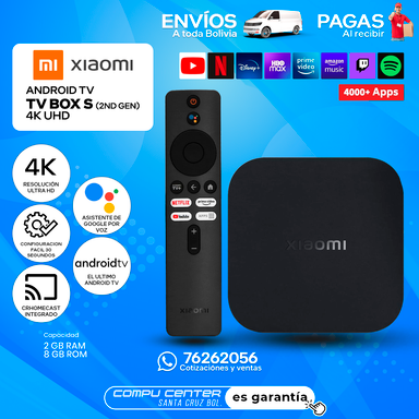 XIAOMI MI BOX S 2ND GEN 4K / ANDROID TV / RESOLUCION 4K