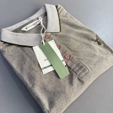 PLUS POINT POLO SHIRT - DARK NUDE