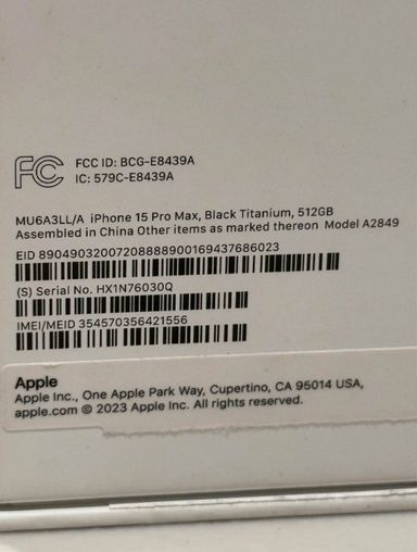 iPhone 15 Pro Max 512Go – comme neuf