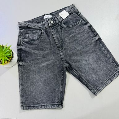 JEANS SHORTS BERSHKA - GREYISH BLACK 