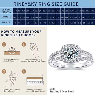 925 Sterling Silver Ring Jewelry Woman Round Cut Moissanite Rings Trendy Silver Plated Engagement Rings