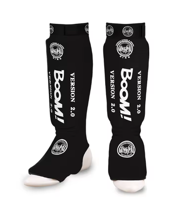Shin Guard Gingpai (Blue/Red)  Boxing / MMA /Muay Thai / Martial Arts ankle protector foot protection TKD kickboxing pad Muay thai Training Leg support protectors