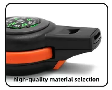 Outdoor Camping 7-In-1 Multi-Function Whistle (Survival and Safety Whistle) For Hiking.